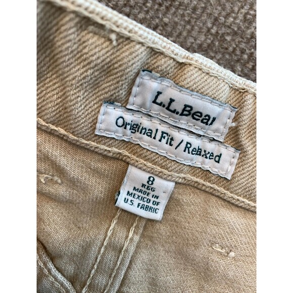LL Bean Original Fit Jeans Womens 8 High Rise Relaxed Comfort Waist Khaki Denim - Picture 6 of 7